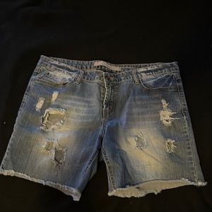 Refuge Distressed Denim Shorts